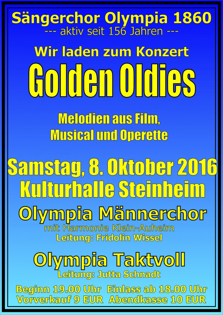 Plakat Olympia Konzert 2016